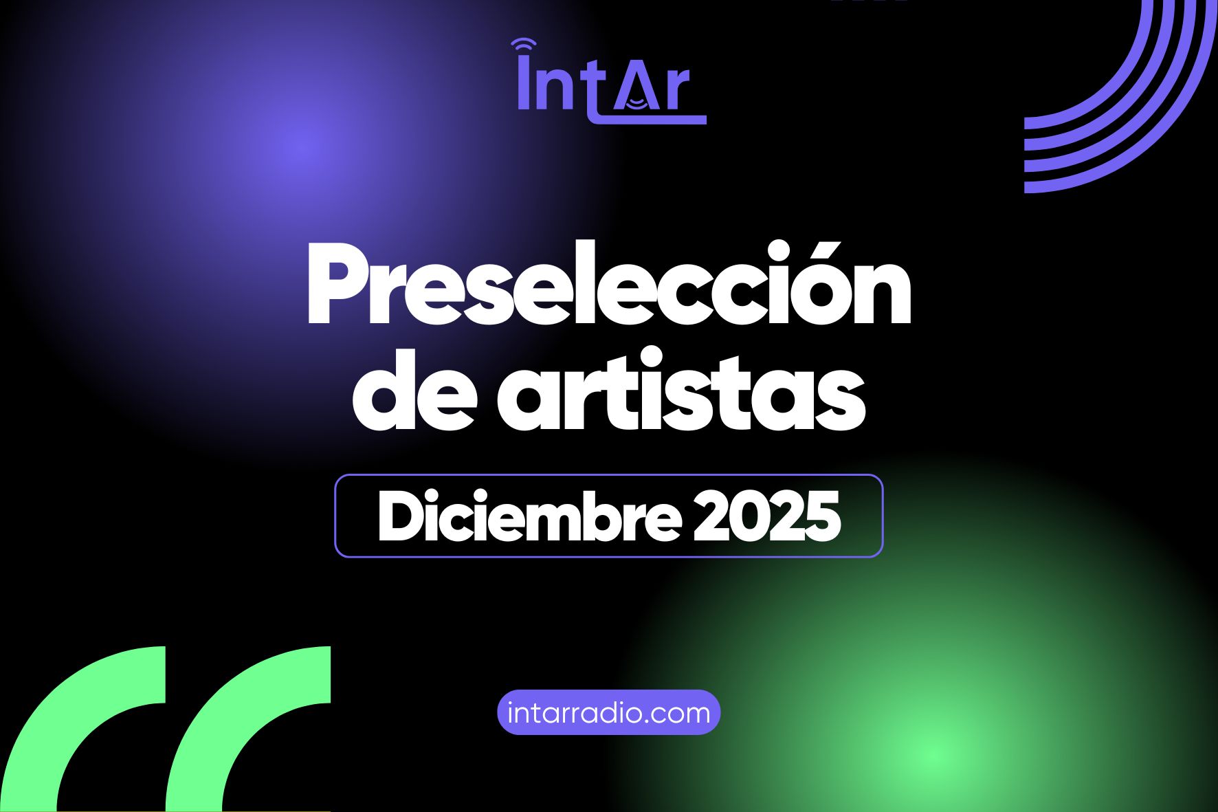 🎧 Preselección Artistas Emergentes – Diciembre 2025
