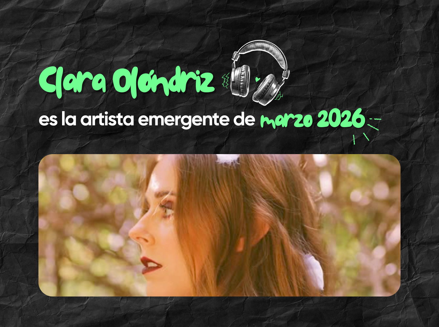 🎉 Clara Olóndriz es la Artista Emergente Intar Radio de Marzo 2026